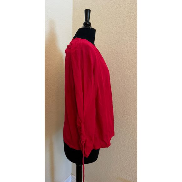 Chico's 3/4 Tie Ruched Sleeve  Open Light Cardigan-Sz 1 (8/M) - Picture 3 of 12